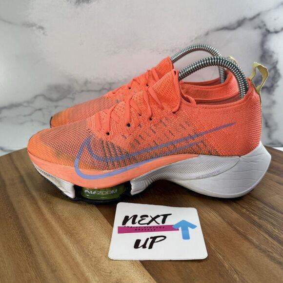 Women’s size 7-Nike Air Zoom Tempo NEXT% Flyknit Running Shoes Orange CI9924-800 - Picture 1 of 9